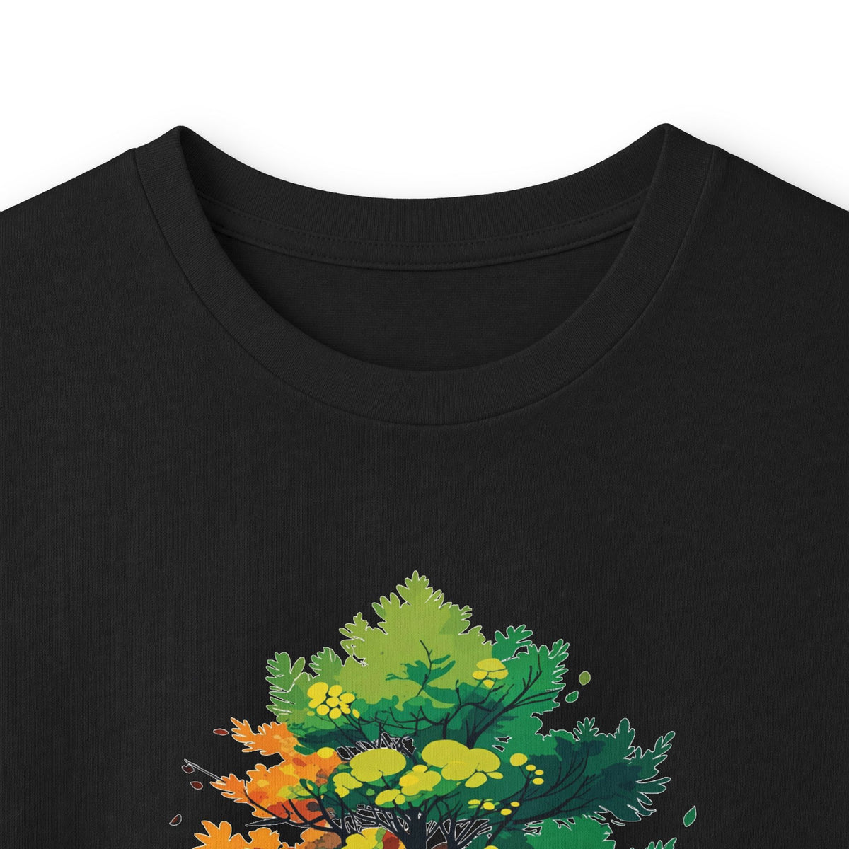 Black | Trees Protect Us Long Sleeve Tee, folded view