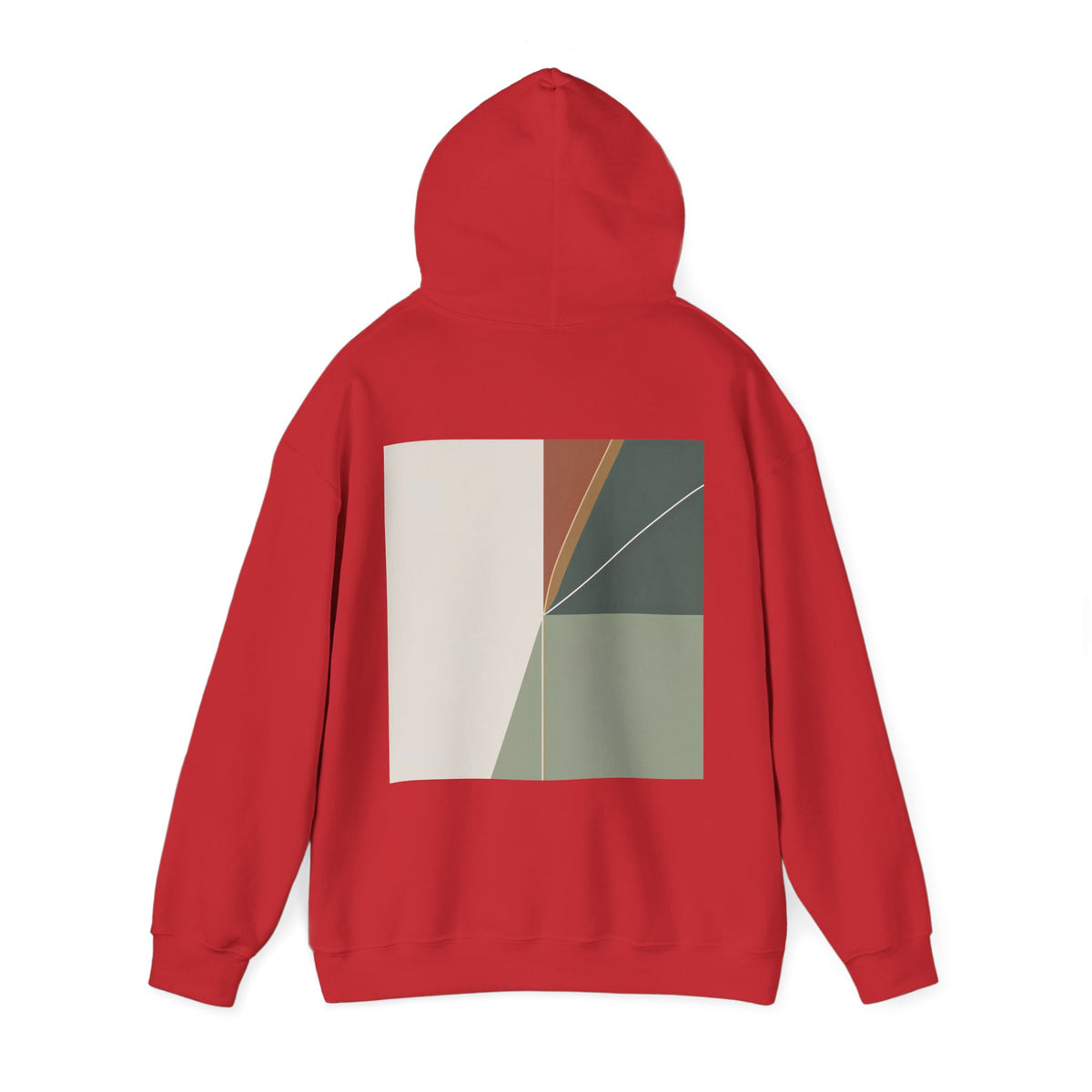 Red | Divide Hoodie, back view 2