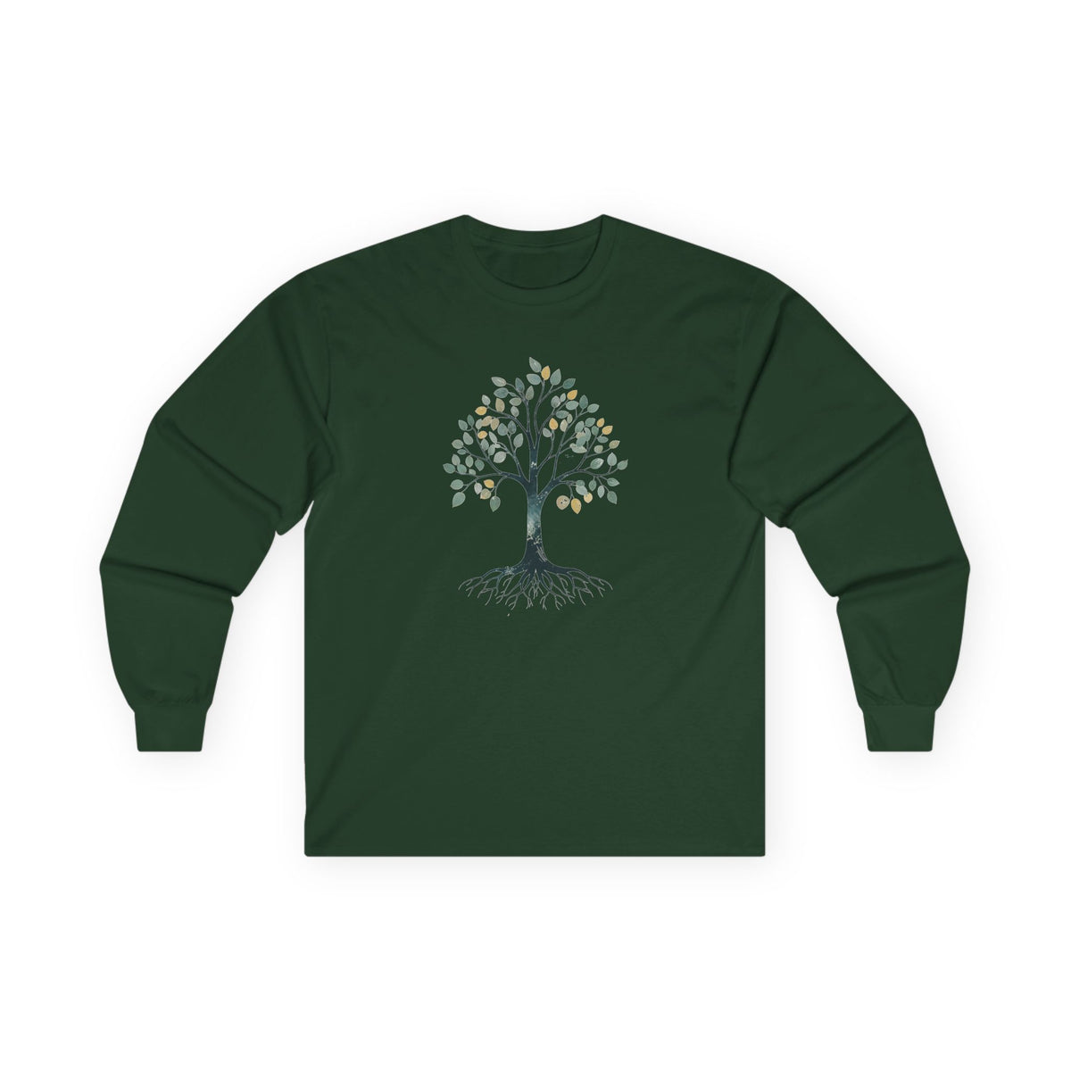Forest Green | The Story Tree Long Sleeve Tee, front view