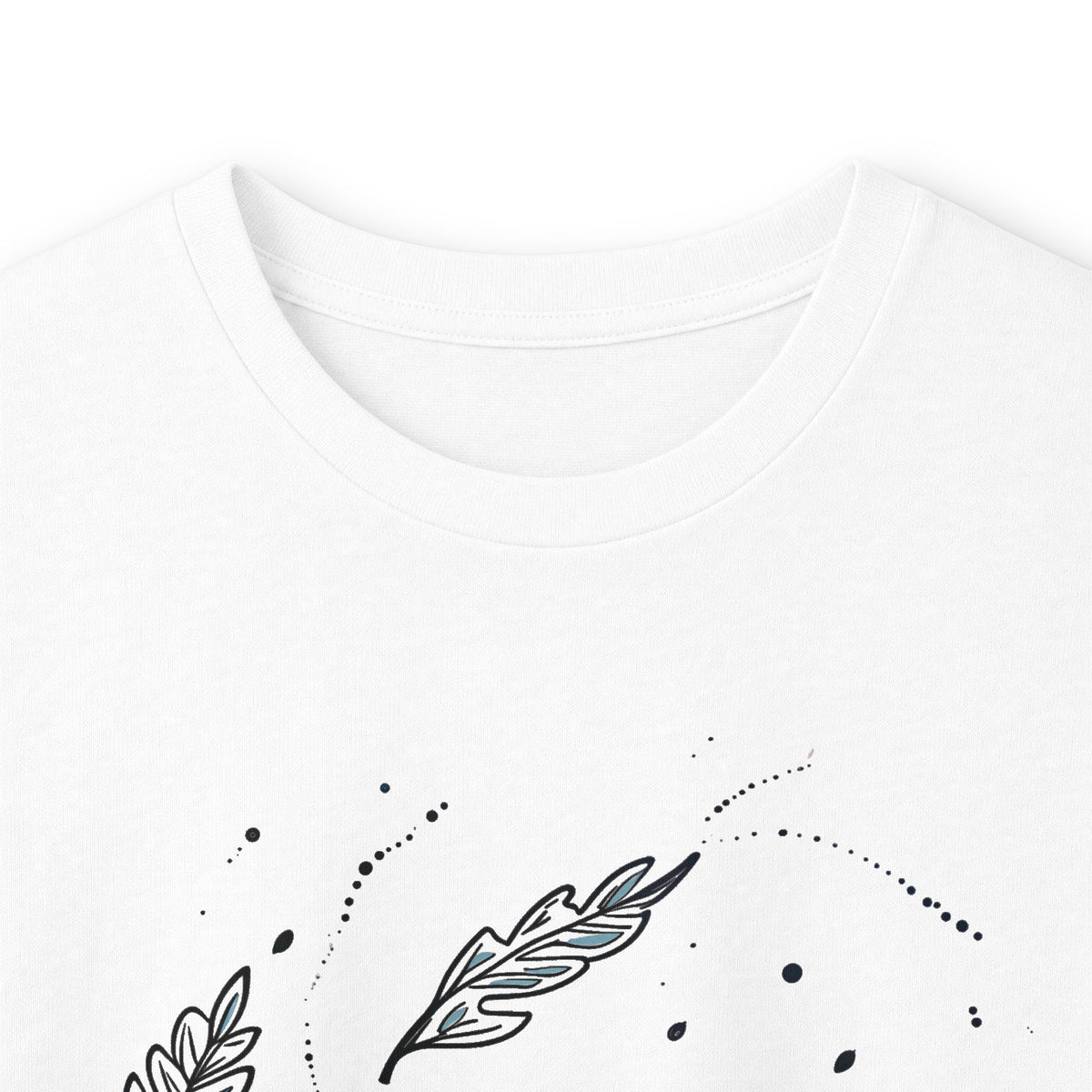 White | Autumn Drift Long Sleeve Tee, folded view