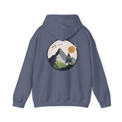 Black | Whispering Heights Hoodie, back design view