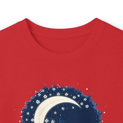 Red | Nature's Rhythm Long Sleeve Tee, folded view