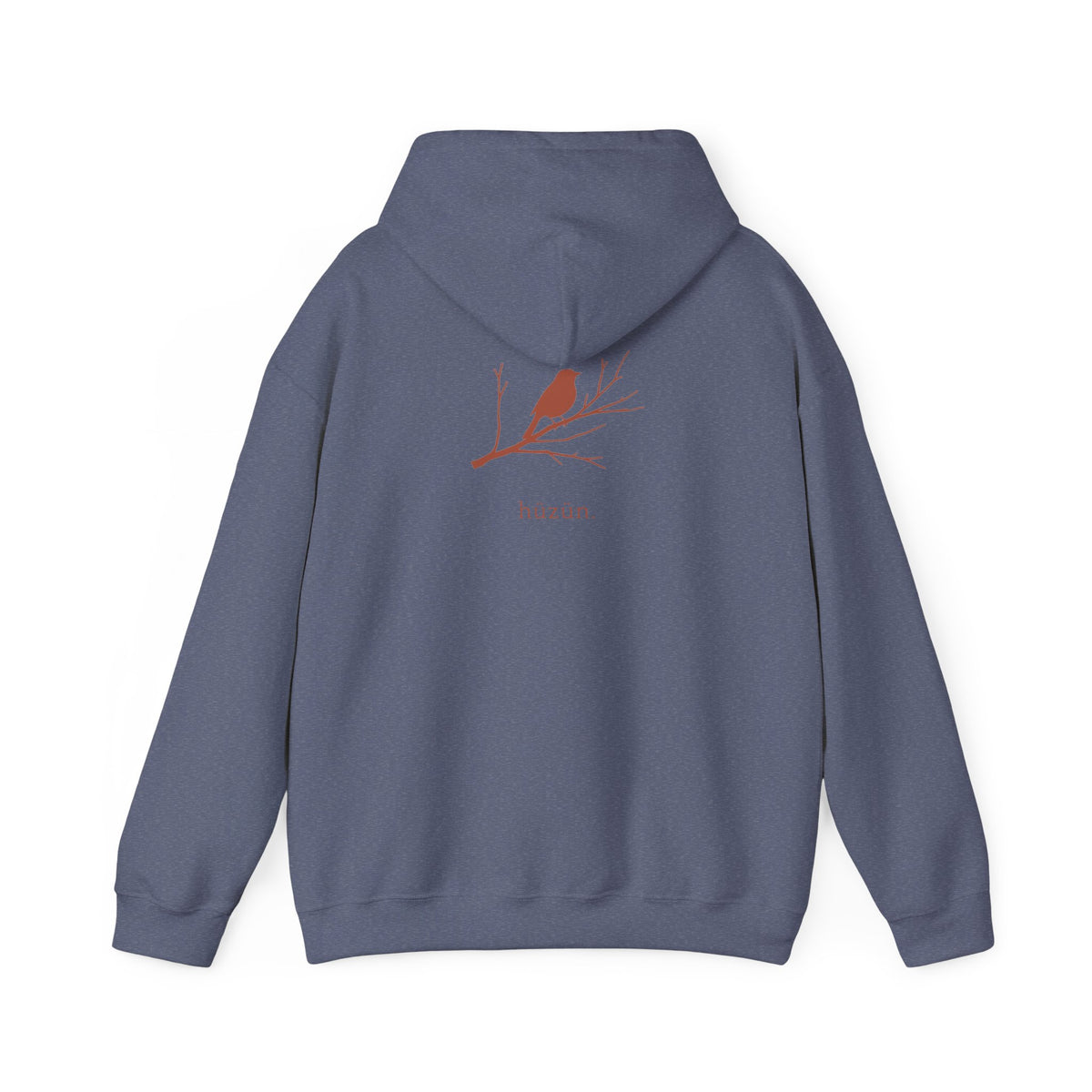 Heather Navy | Hüzün Hoodie, back design view
