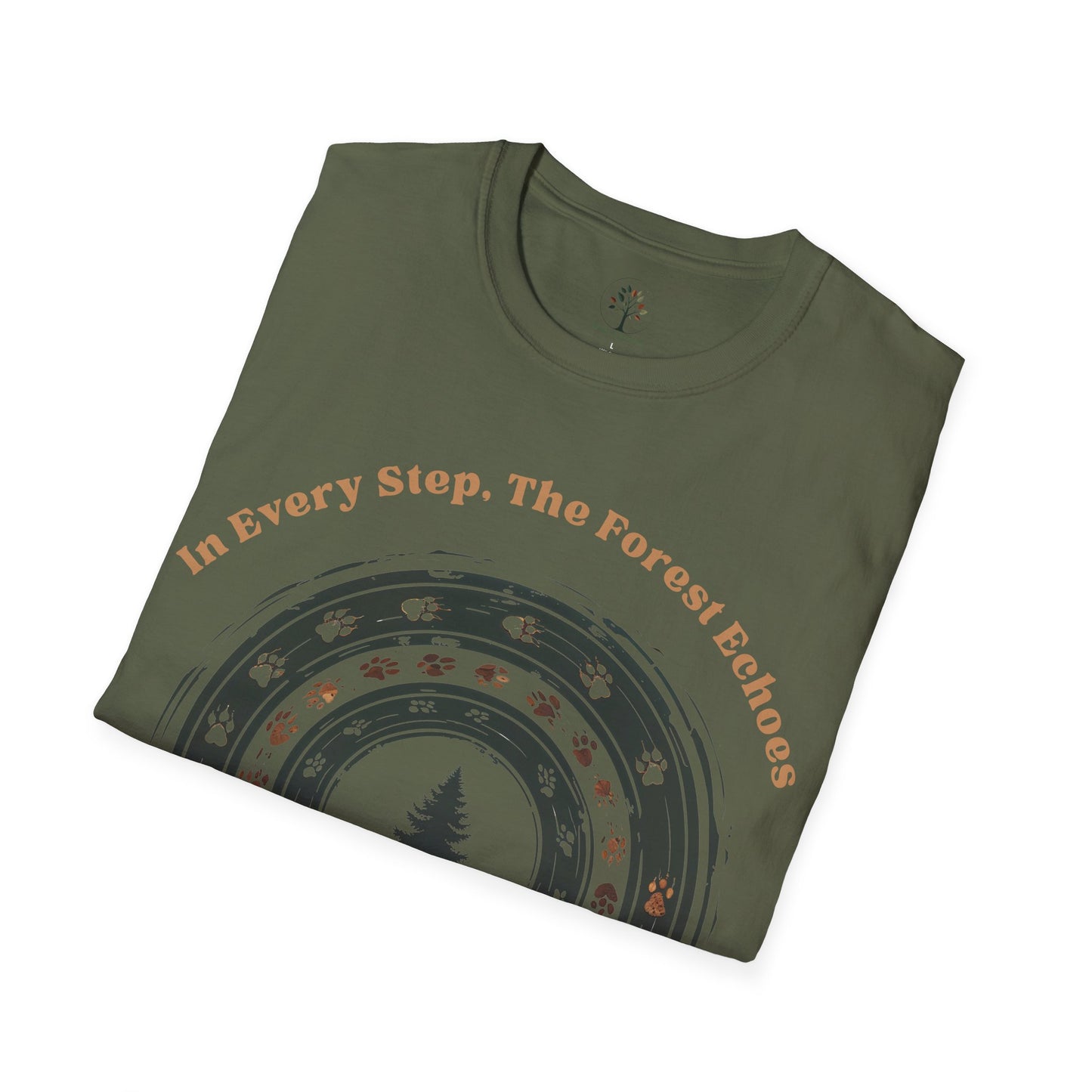 Military Green | In Every Step, the Forest Echoes, folded view
