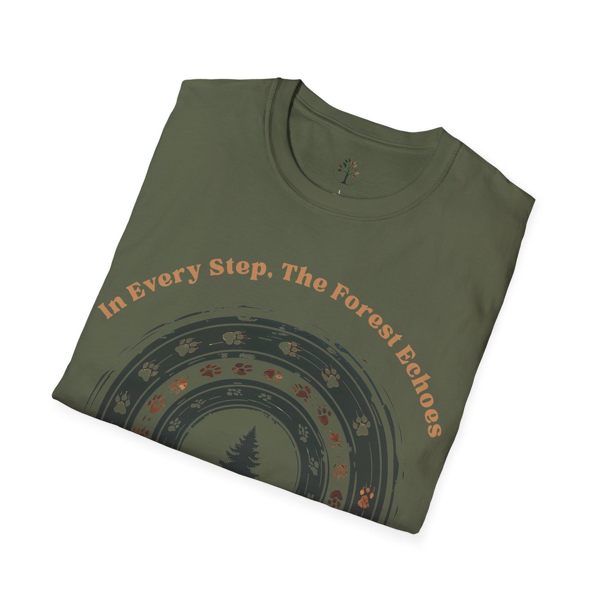 Military Green | In Every Step, the Forest Echoes, folded view
