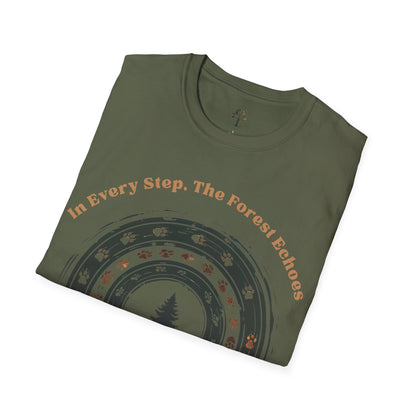 Military Green | In Every Step, the Forest Echoes, folded view