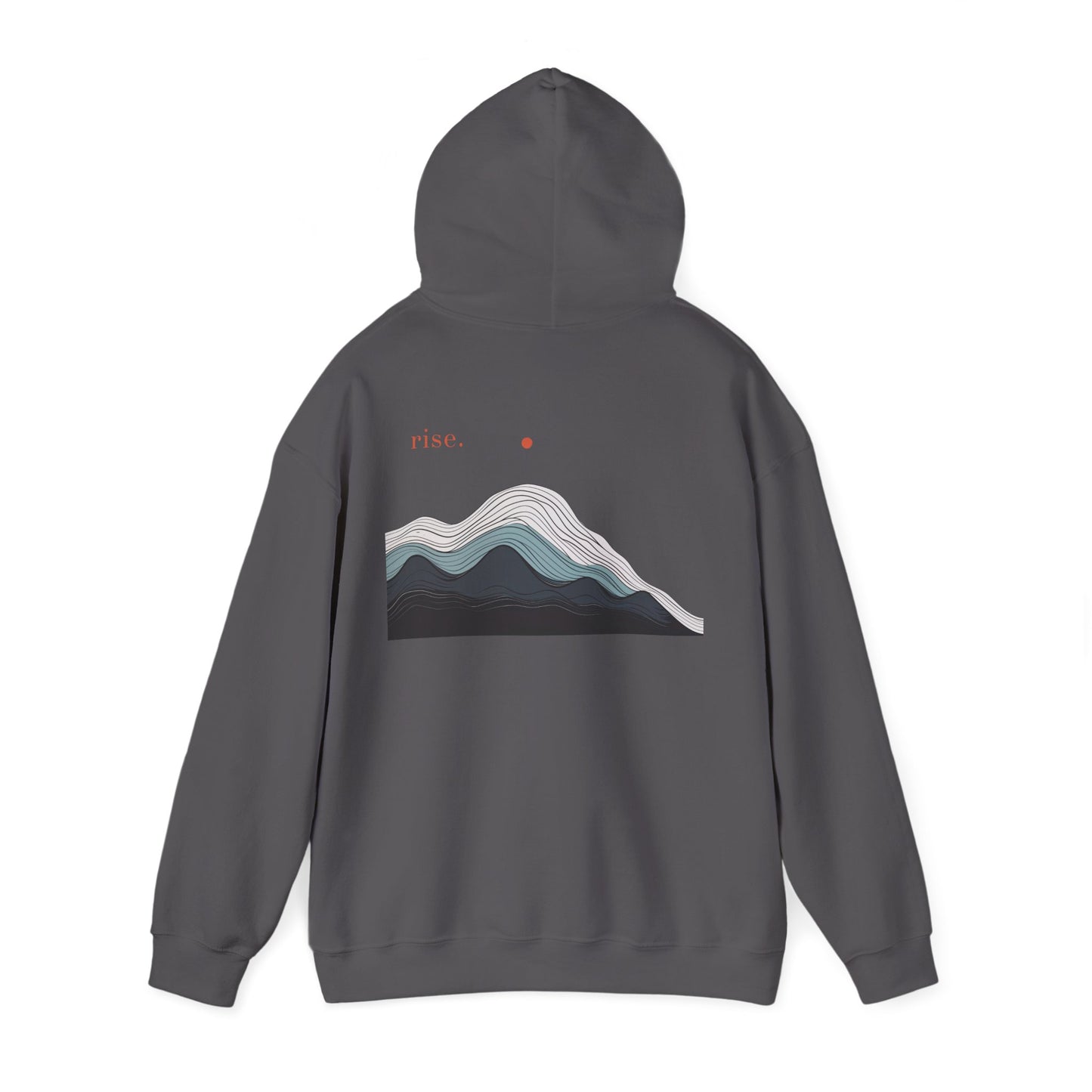 Charcoal | Rise Hoodie, back view 2