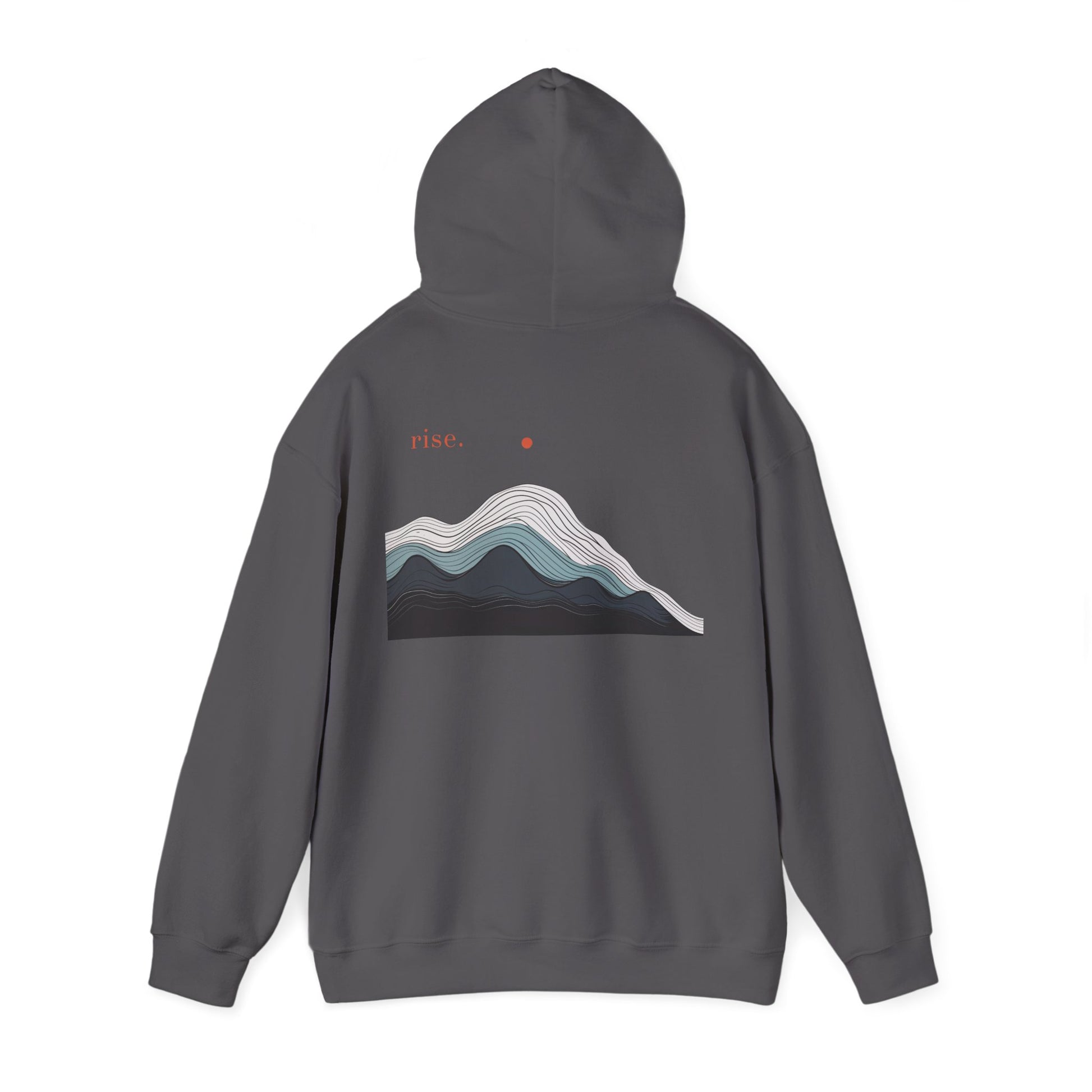Charcoal | Rise Hoodie, back view 2