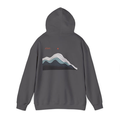 Charcoal | Rise Hoodie, back view 2