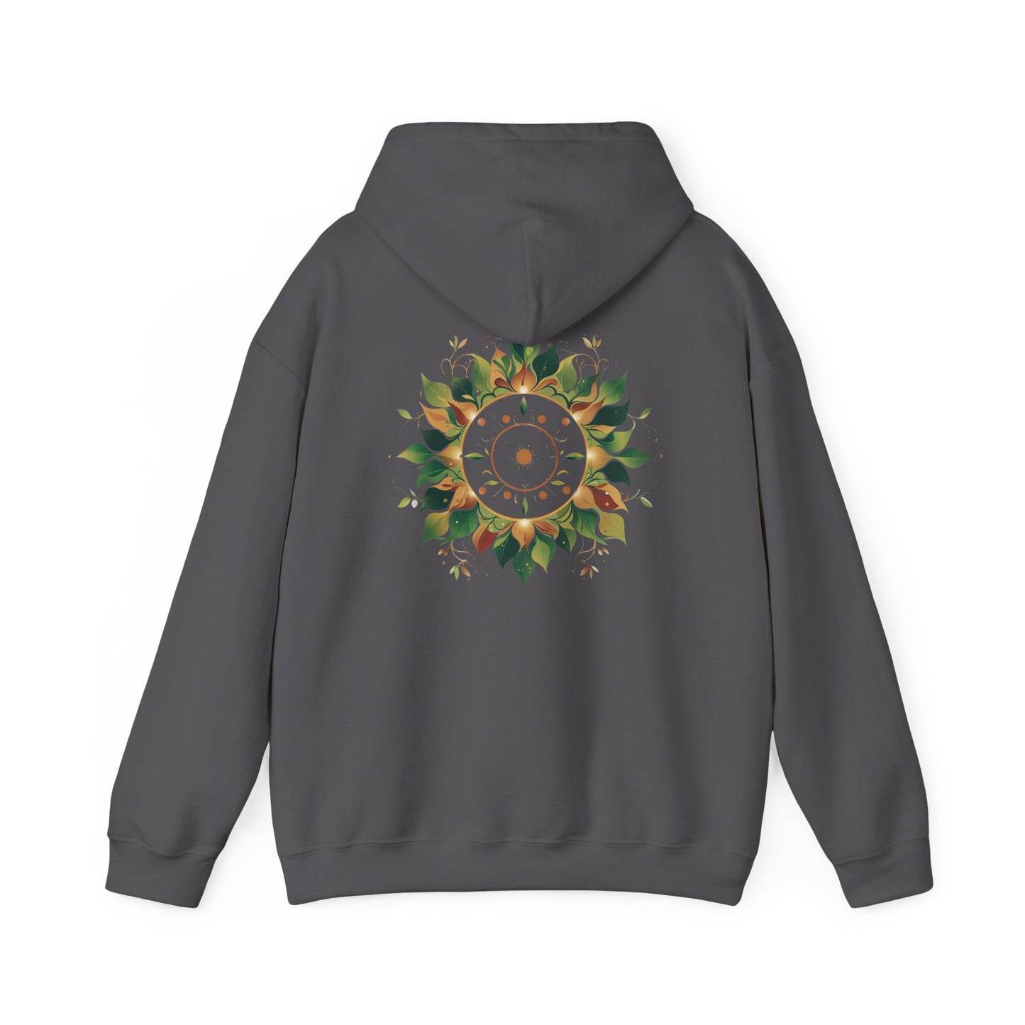 Charcoal | Solar Bloom Hoodie, back design view