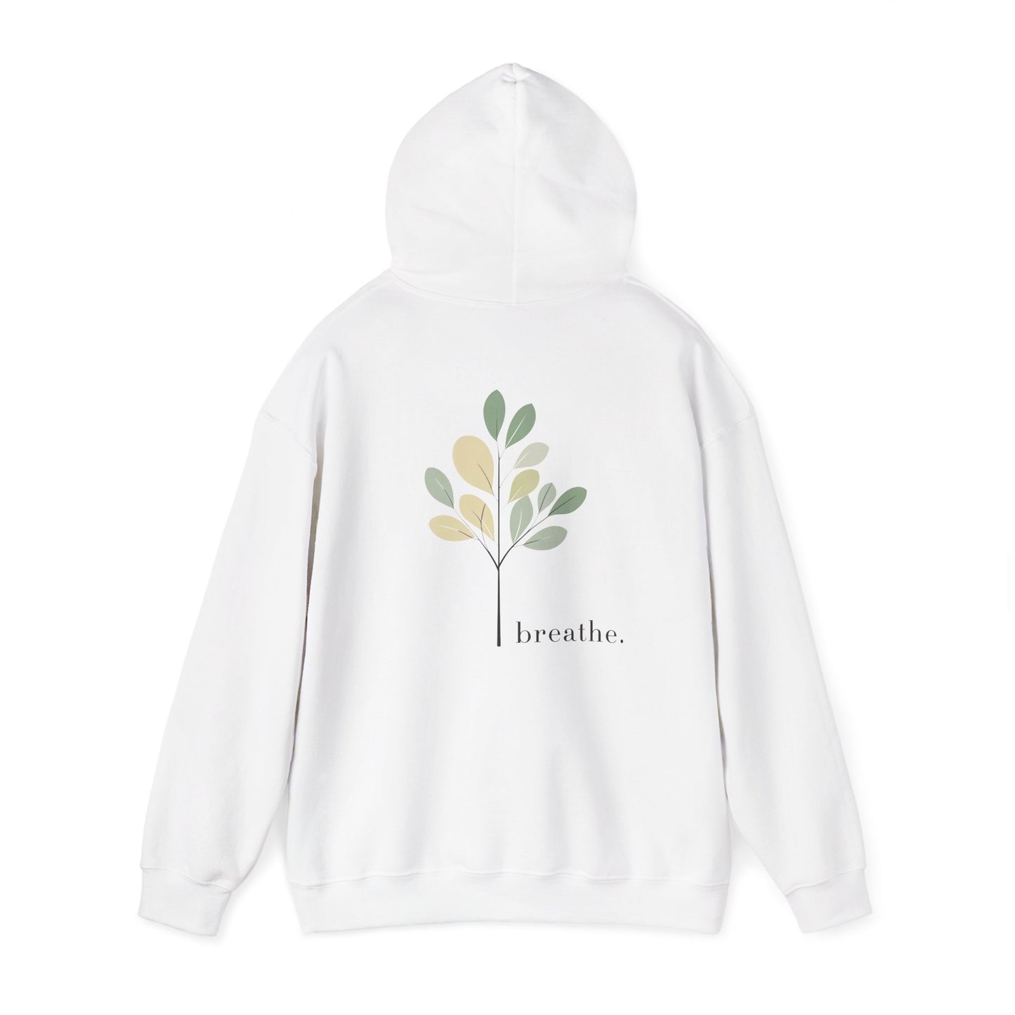 White | Breathe Hoodie, back view 2