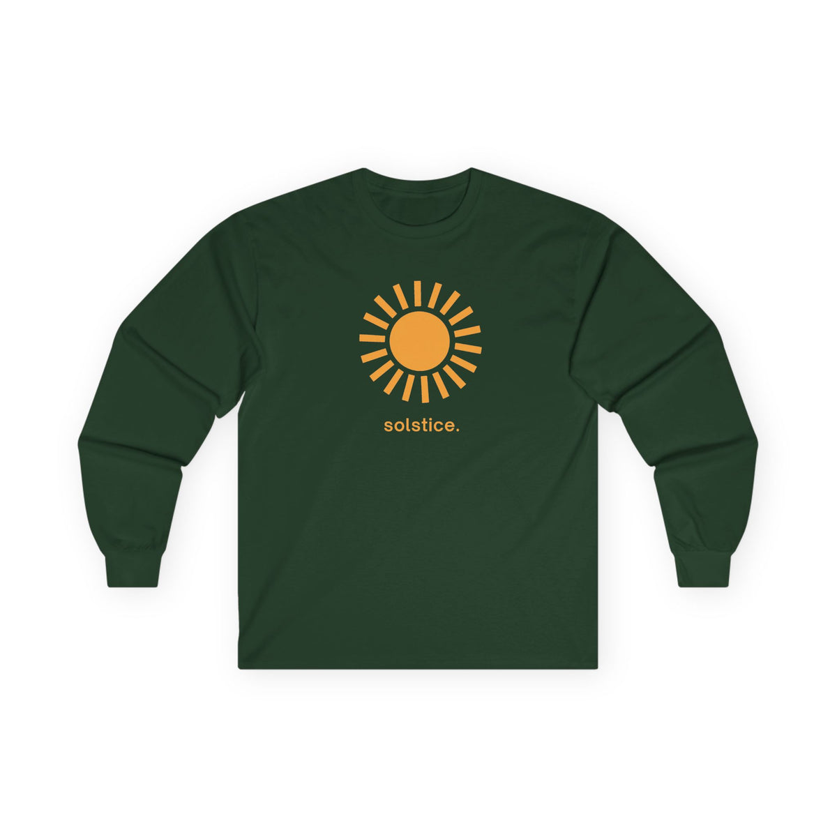 Forest Green | Solstice Long Sleeve Tee, front view