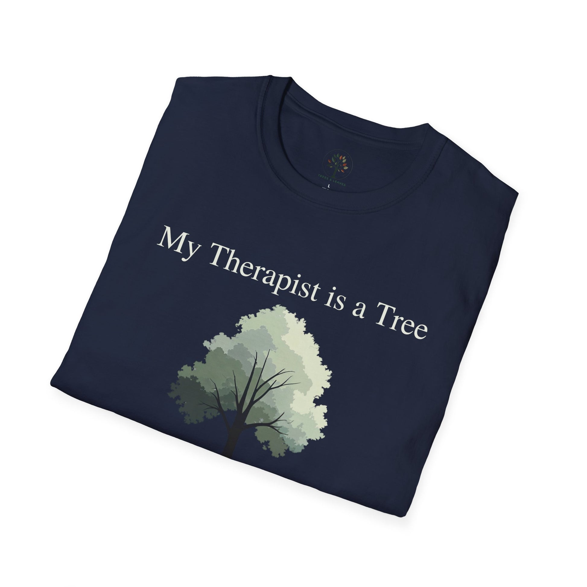 Navy | My Therapist is a Tree, folded view
