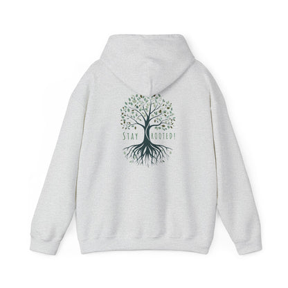 Ash | Stay Rooted! Hoodie, back design view