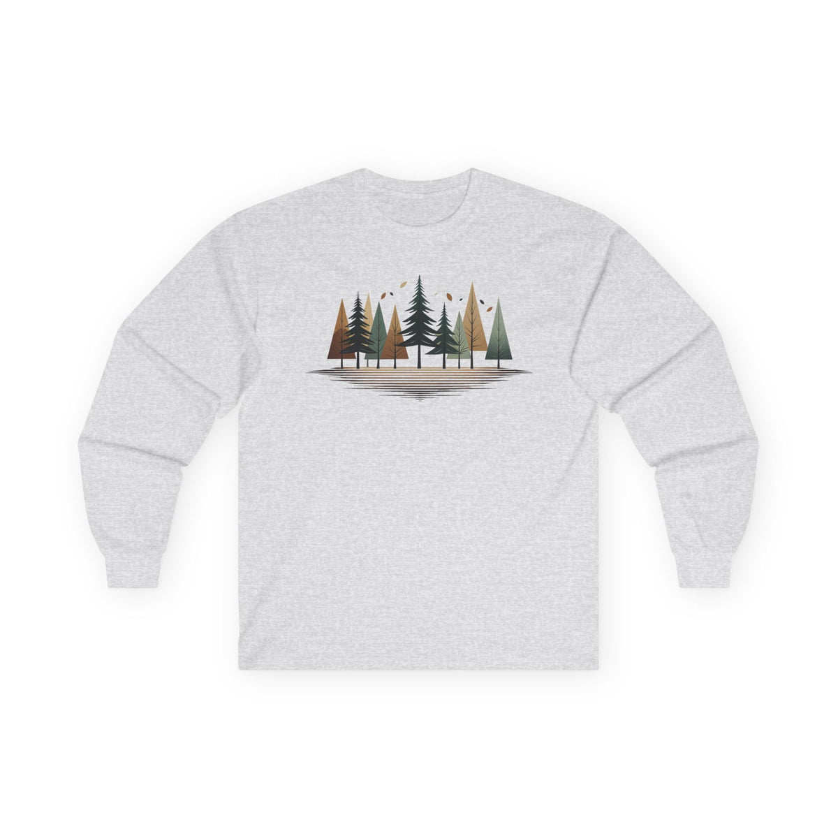 Ash | Forest Rhythm Long Sleeve Tee, front view
