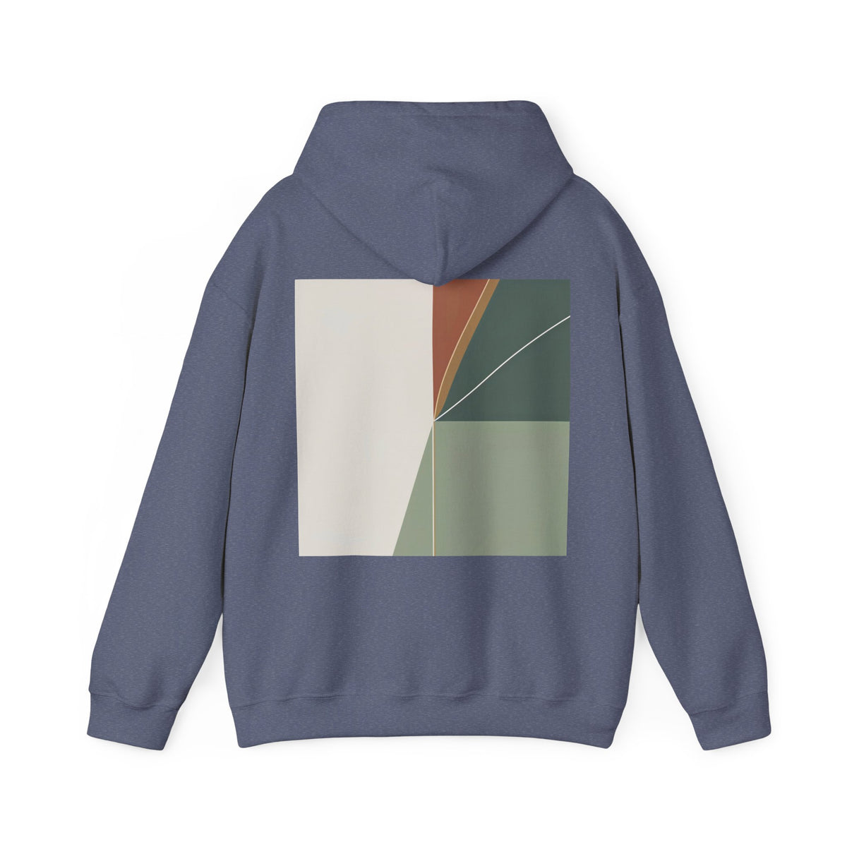Heather Navy | Divide Hoodie, back design view