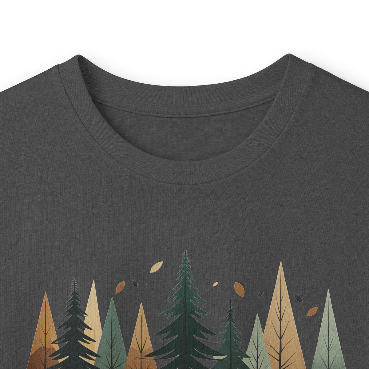 Dark Heather | Forest Rhythm Long Sleeve Tee, folded view