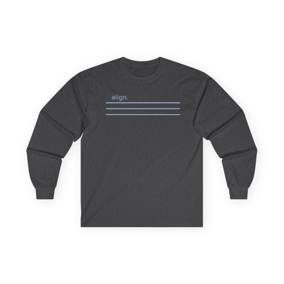 Dark Heather | Align Long Sleeve Tee, front view
