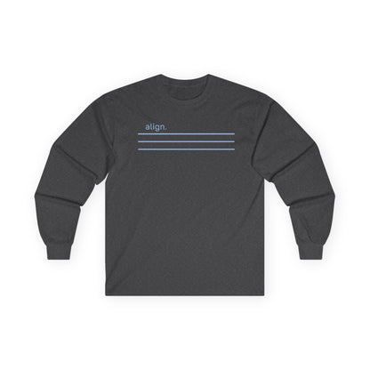Dark Heather | Align Long Sleeve Tee, front view