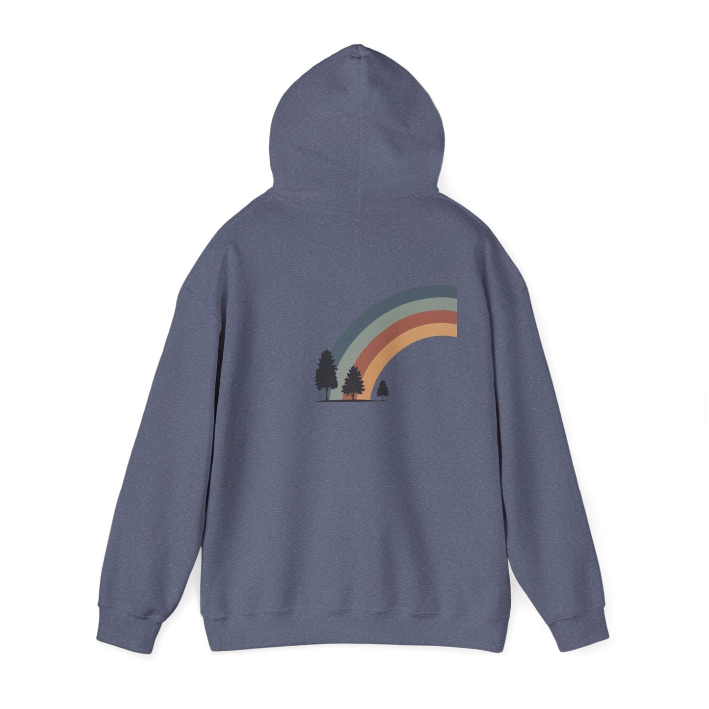 Heather Navy | Horizon Arch Hoodie, back view 2