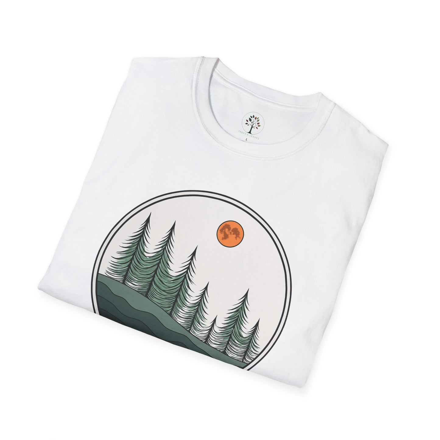 White | Moonlit Pines, folded view