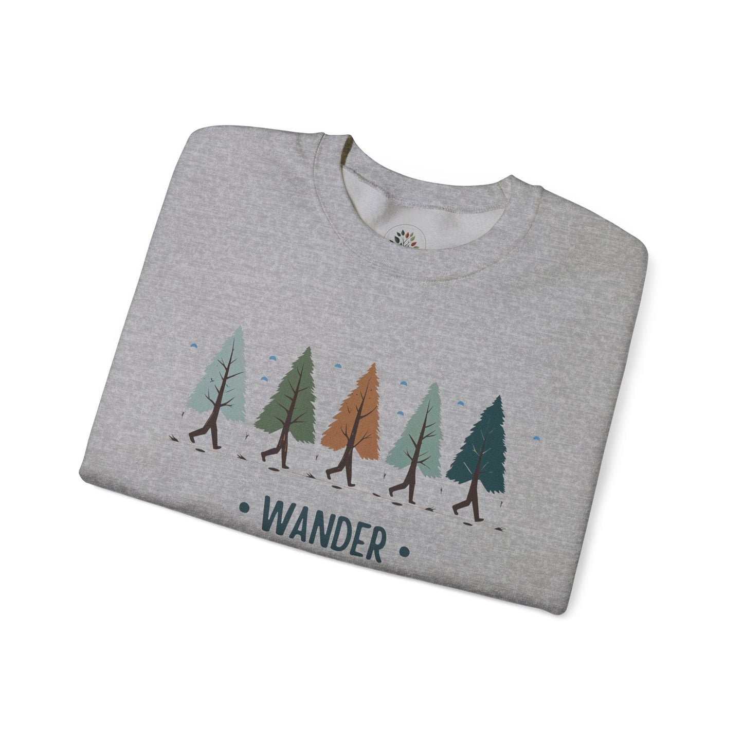 Sport Grey | Wander with the Trees Sweatshirt, folded view