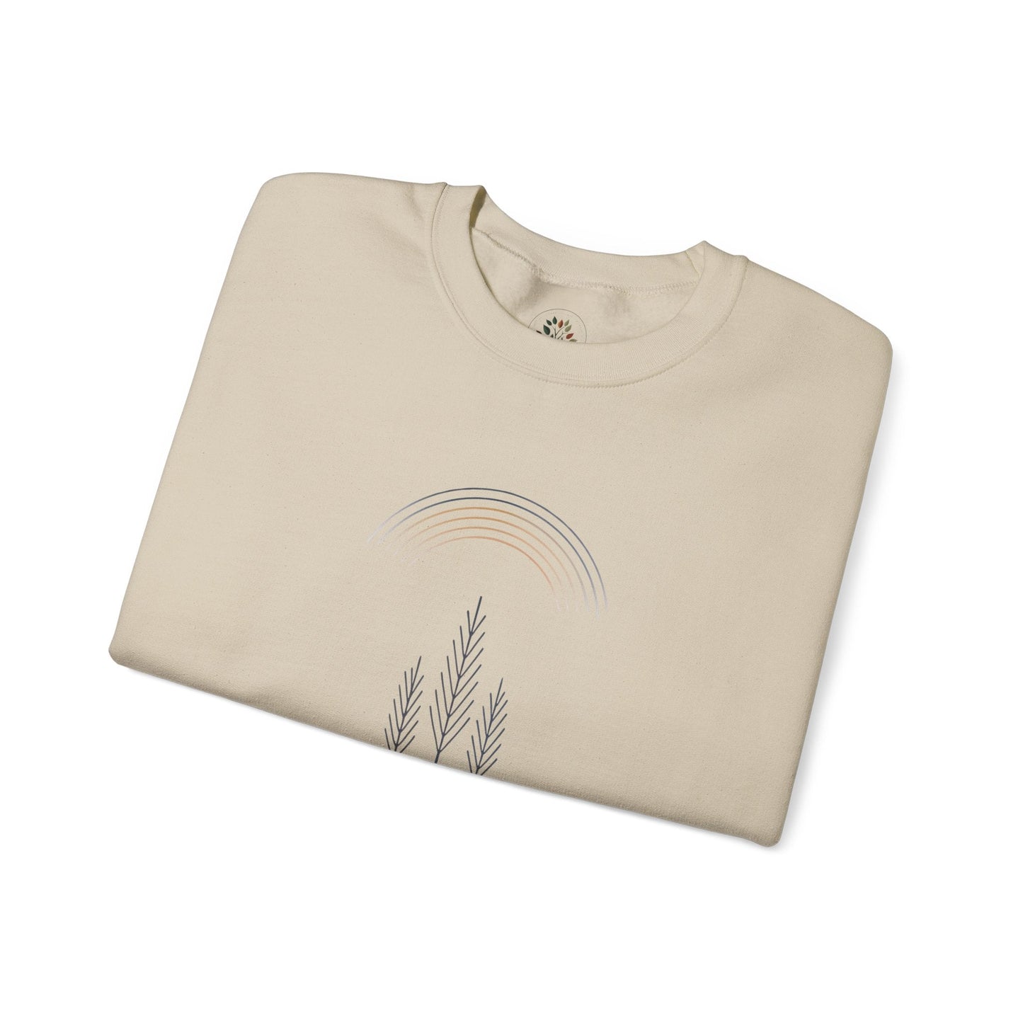 Sand | Quiet Arc Sweatshirt, folded view
