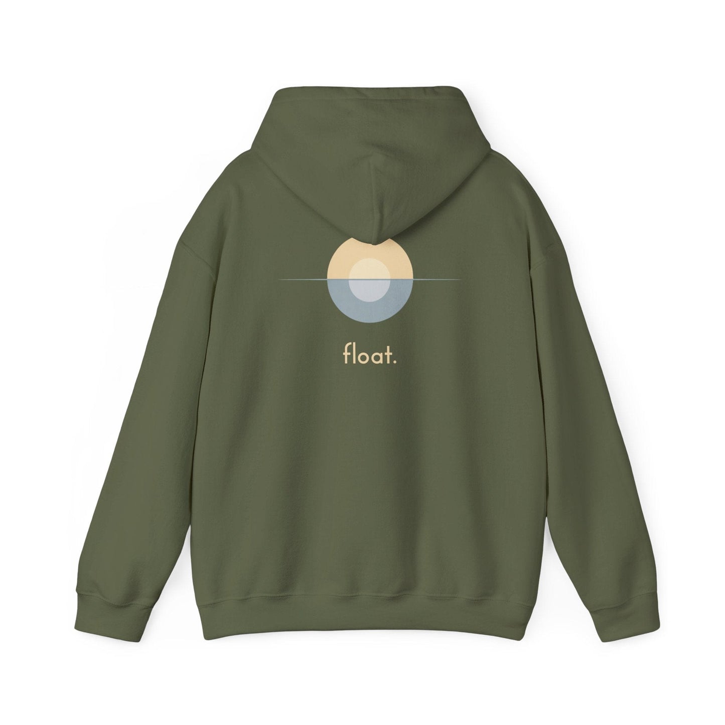 Military Green | Float Hoodie, back design view