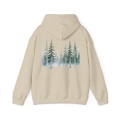 Sand | Snowfall Forest Hoodie, back design view
