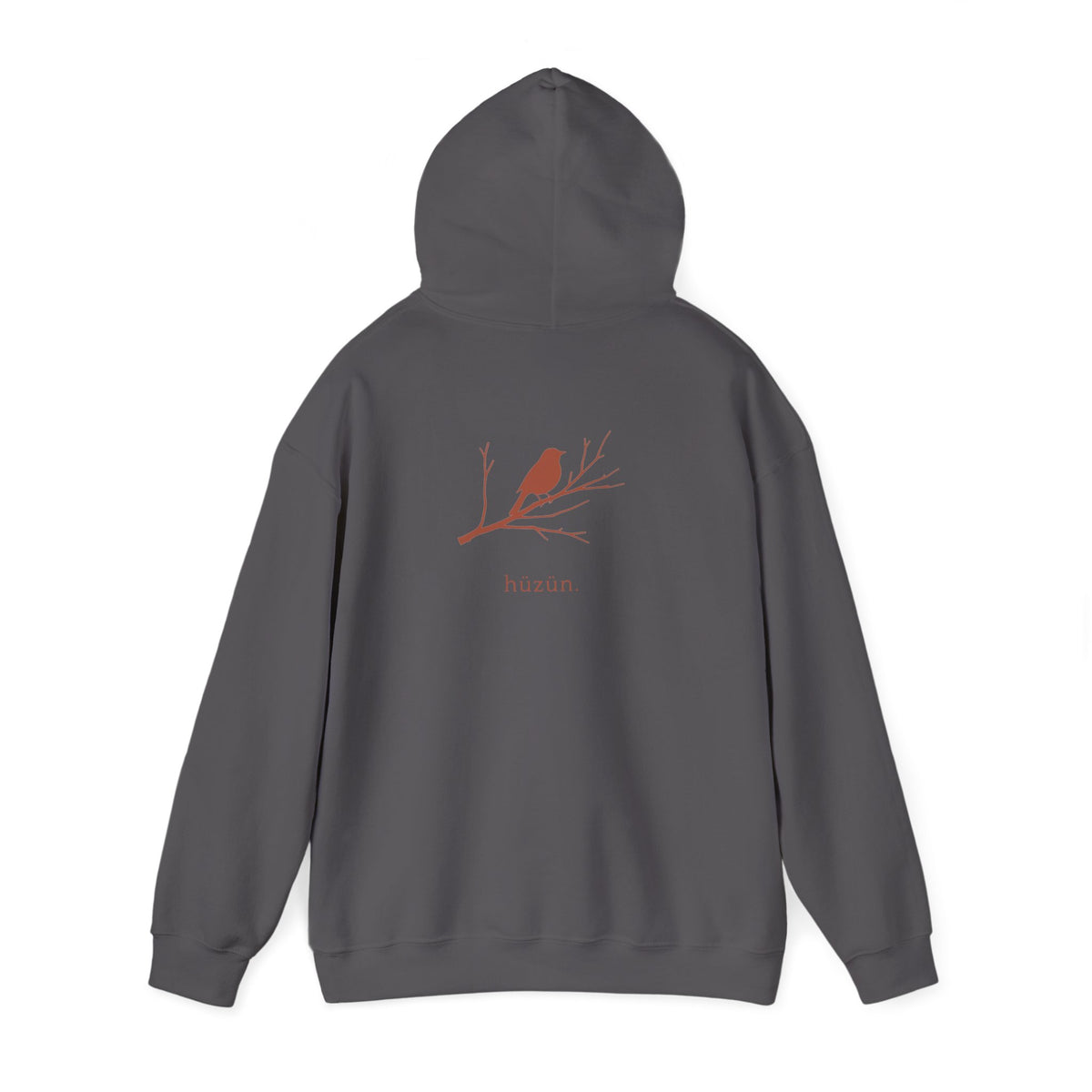 Charcoal | Hüzün Hoodie, back view 2