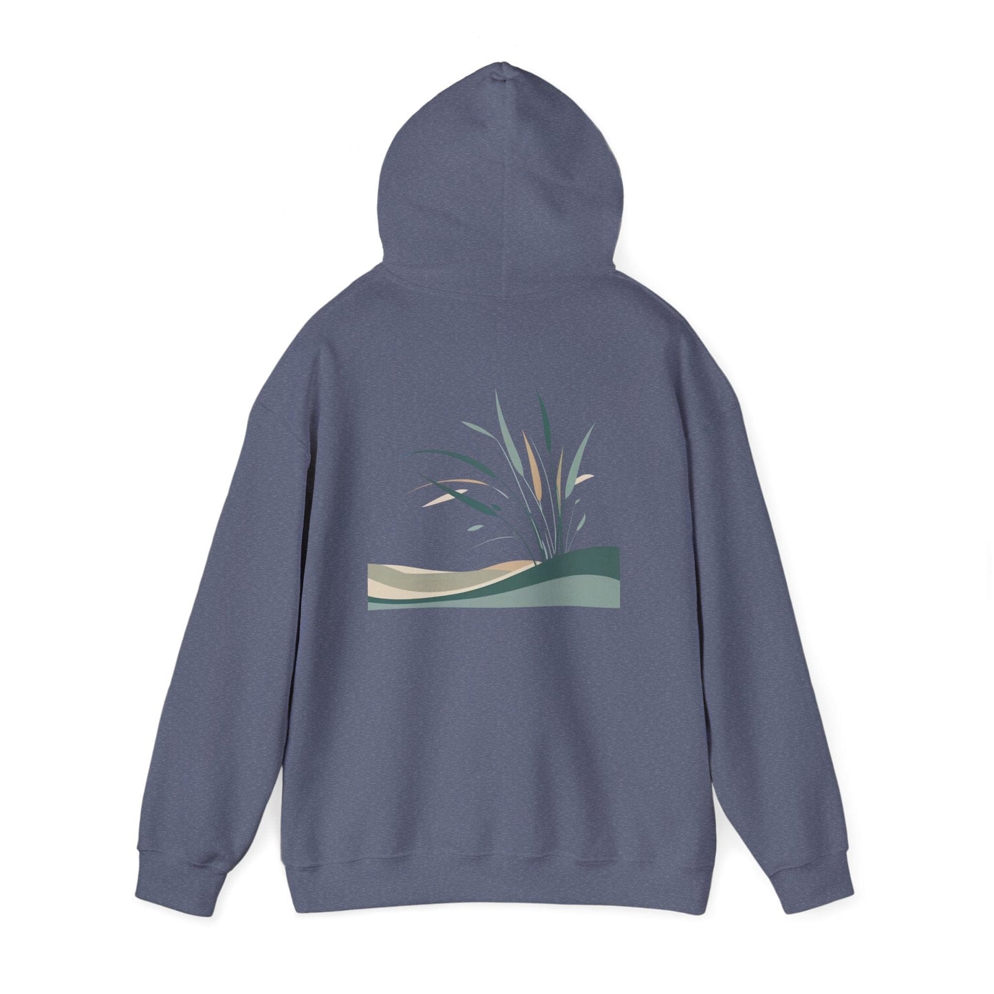 Heather Navy | Whispers in the Breeze Hoodie, back view 2