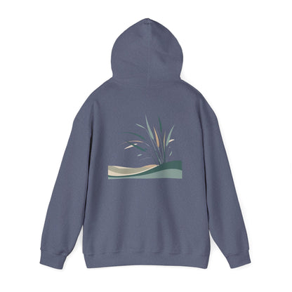 Heather Navy | Whispers in the Breeze Hoodie, back view 2