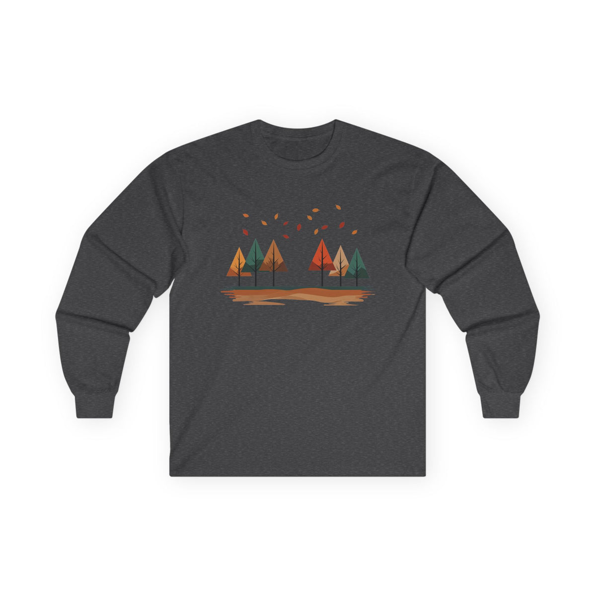 Dark Heather | Horizon Fall Long Sleeve Tee, front view