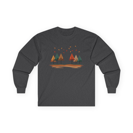 Dark Heather | Horizon Fall Long Sleeve Tee, front view