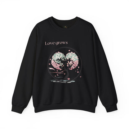 Black | Love Grows Sweatshirt, front view