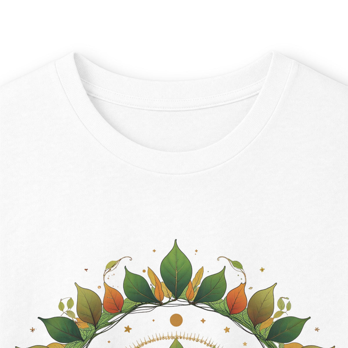 White | Celestial Growth Long Sleeve Tee, folded view