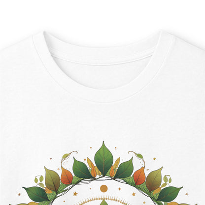 White | Celestial Growth Long Sleeve Tee, folded view