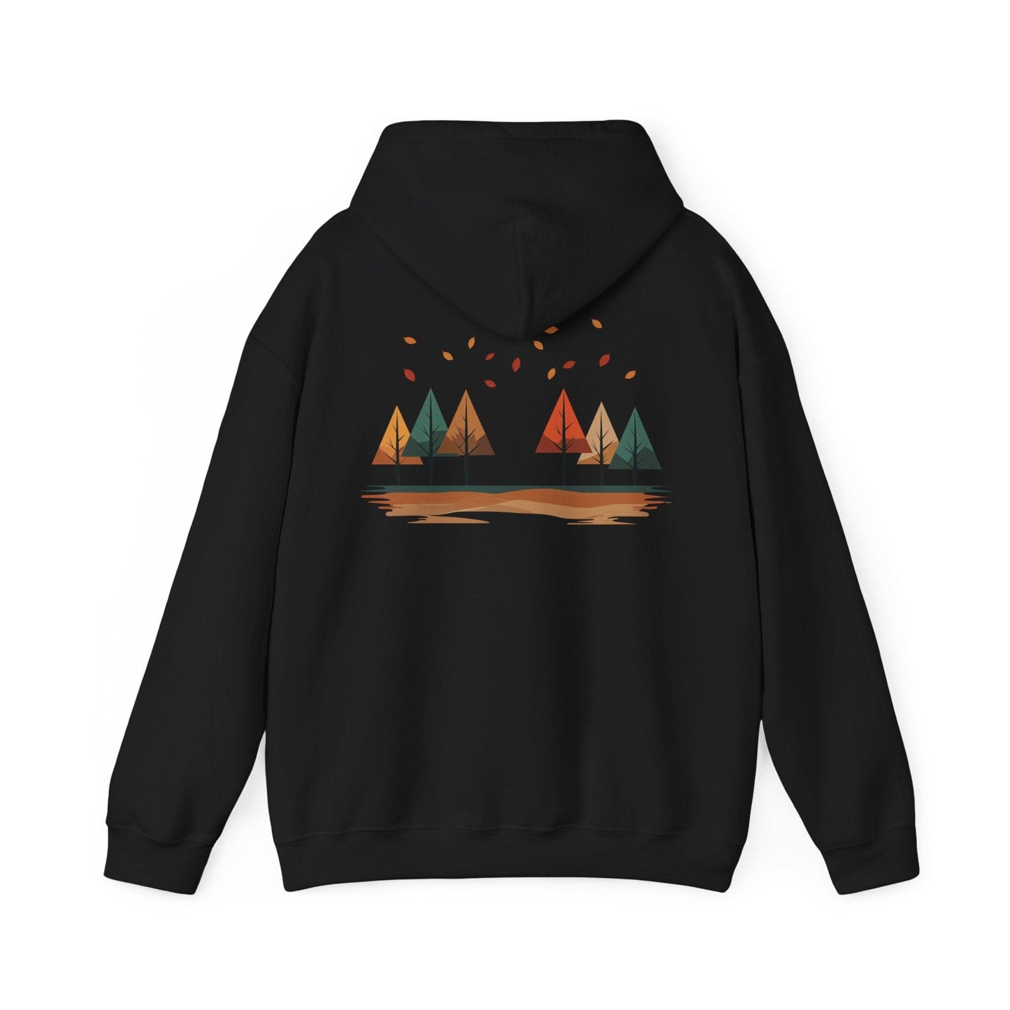 Black | Horizon Fall Hoodie, back design view