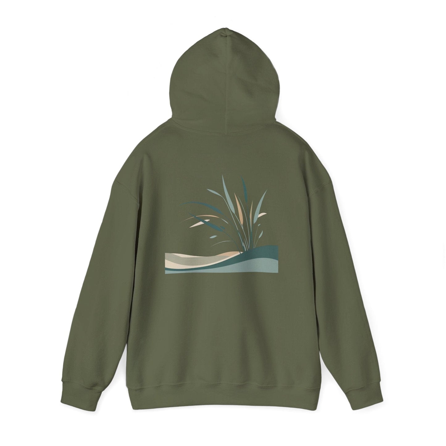 Military Green | Whispers in the Breeze Hoodie, back view 2