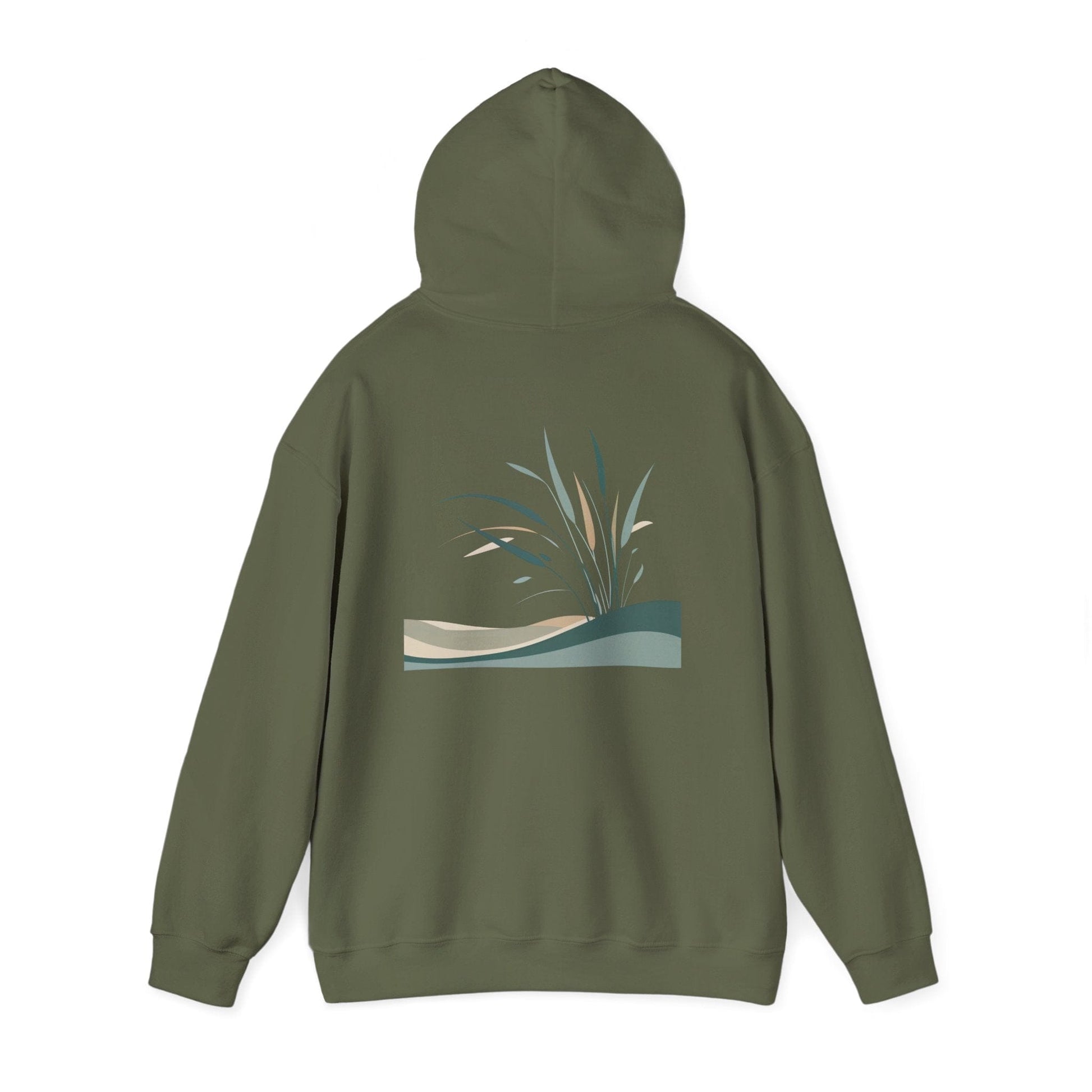 Military Green | Whispers in the Breeze Hoodie, back view 2