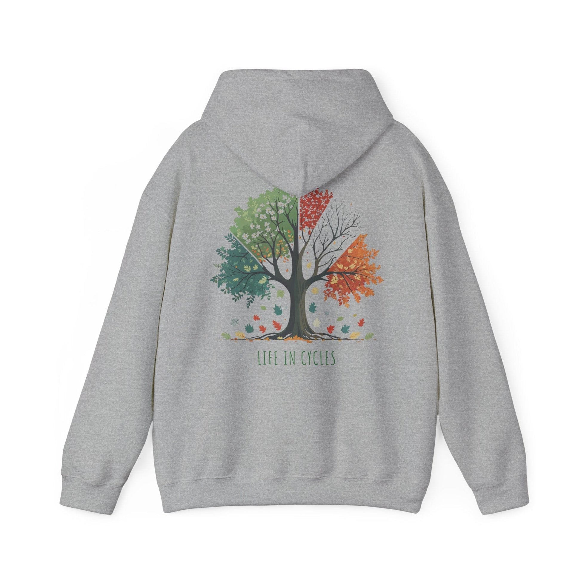 Sport Grey | Life in Cycles Hoodie, back design view
