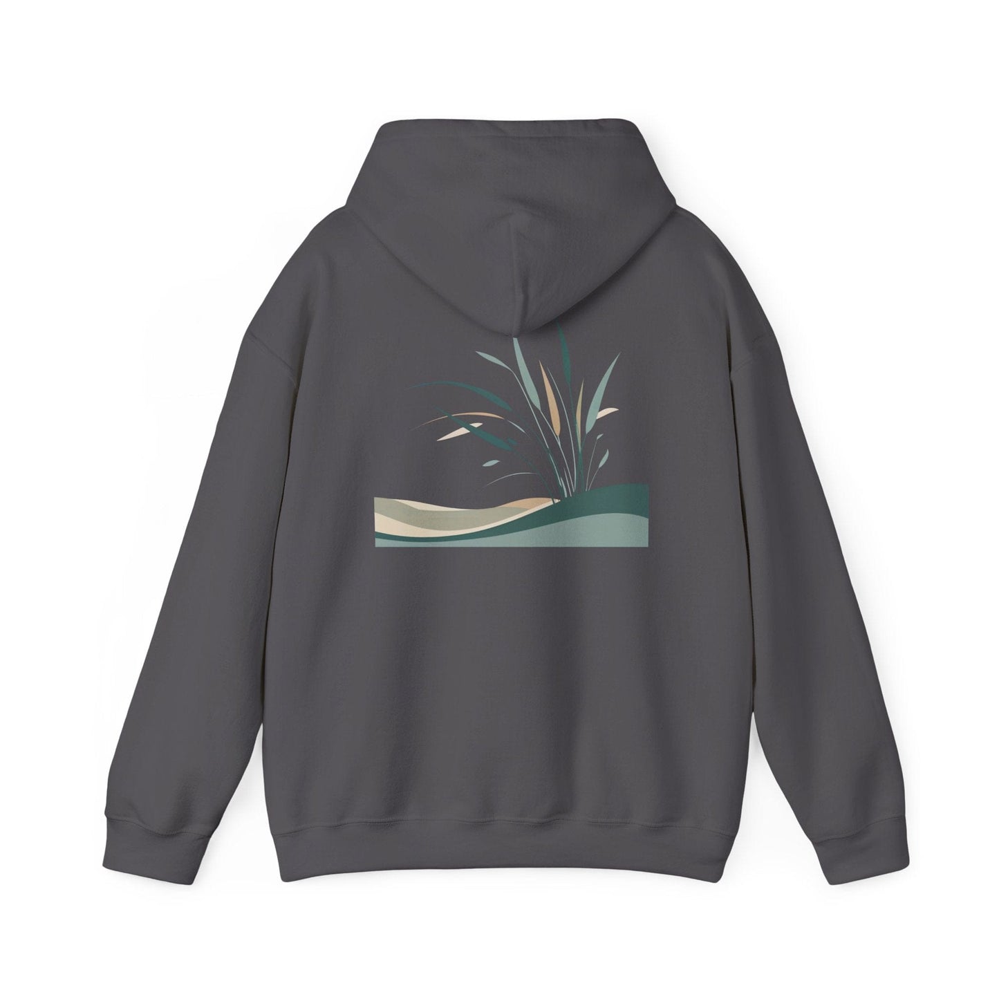 Charcoal | Whispers in the Breeze Hoodie, back design view