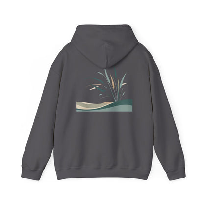 Charcoal | Whispers in the Breeze Hoodie, back design view