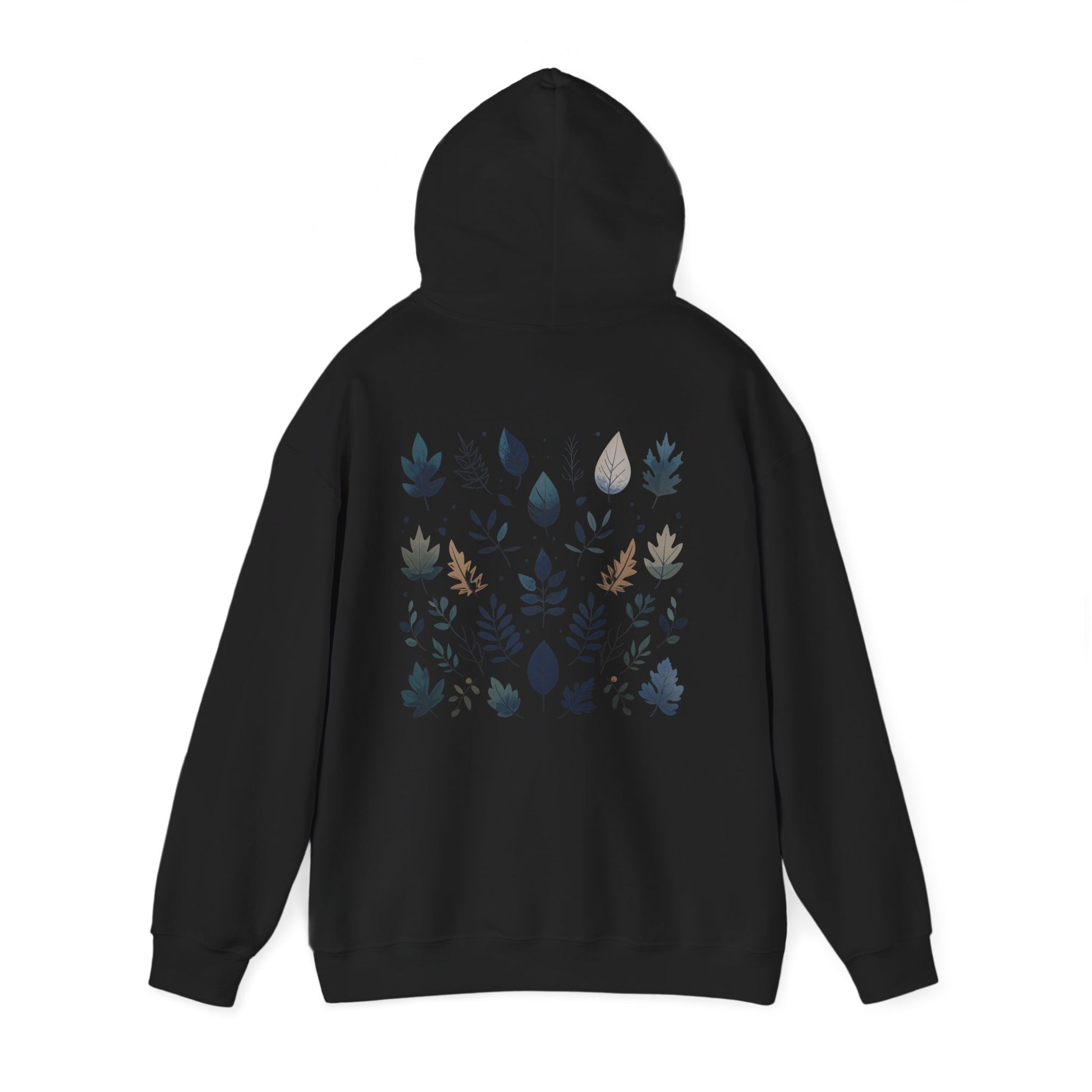 Black | Botanical Harmony Hoodie, back view 2