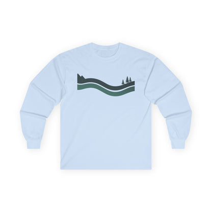 Light Blue | River Long Sleeve Tee, front view