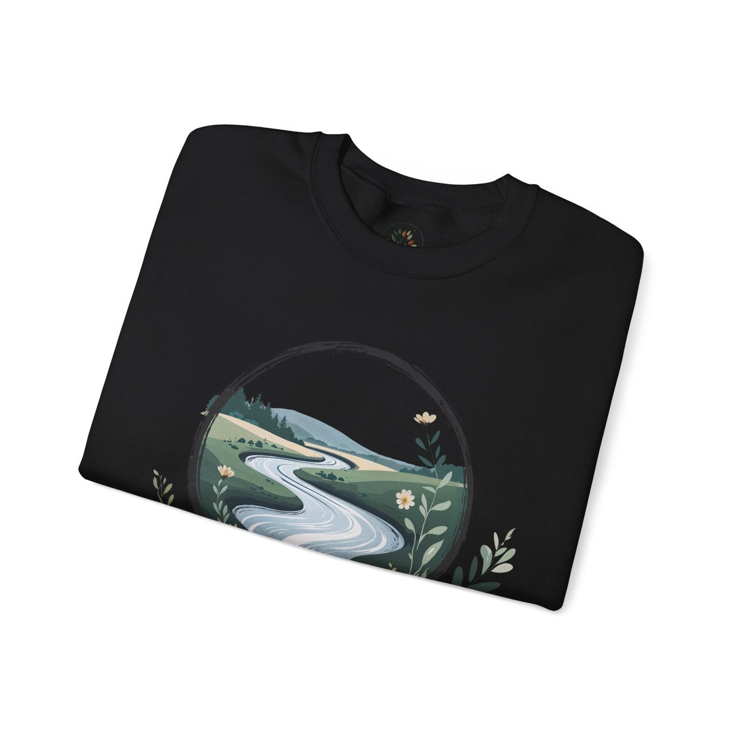 Black | River of Grace Sweatshirt, folded view