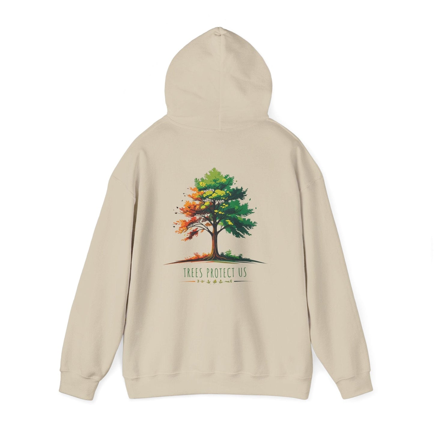Sand | Trees Protect US Hoodie, back view 2