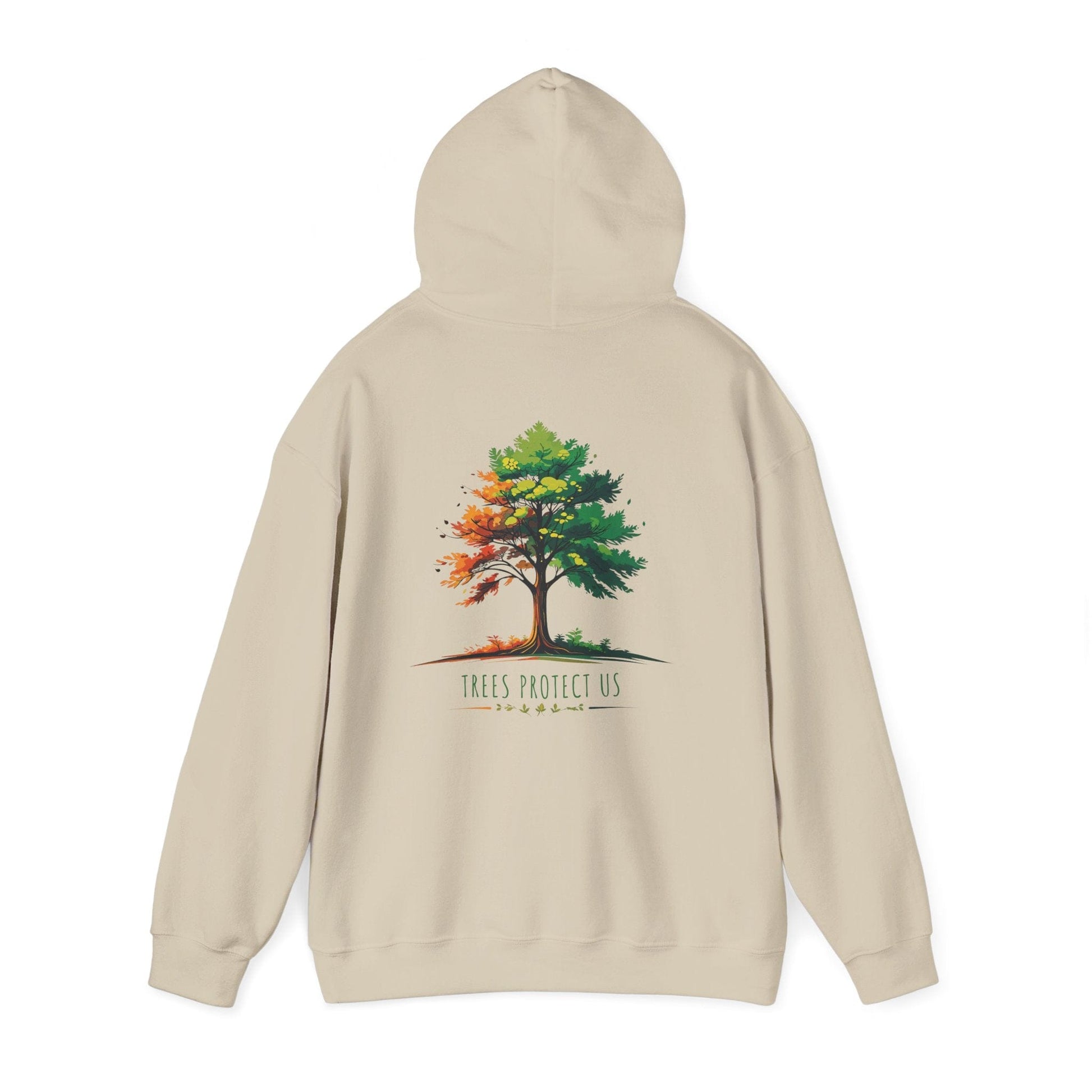 Sand | Trees Protect US Hoodie, back view 2