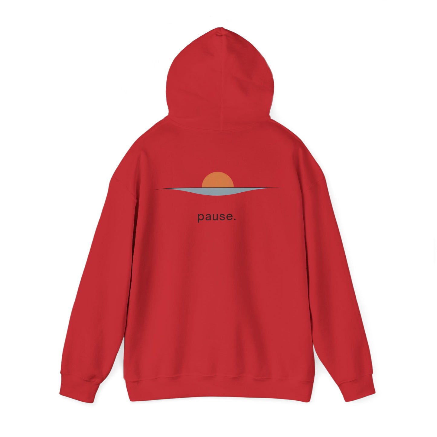 Red | Pause Hoodie, back view 2