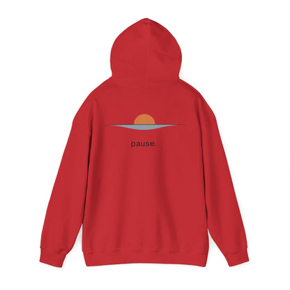 Red | Pause Hoodie, back view 2